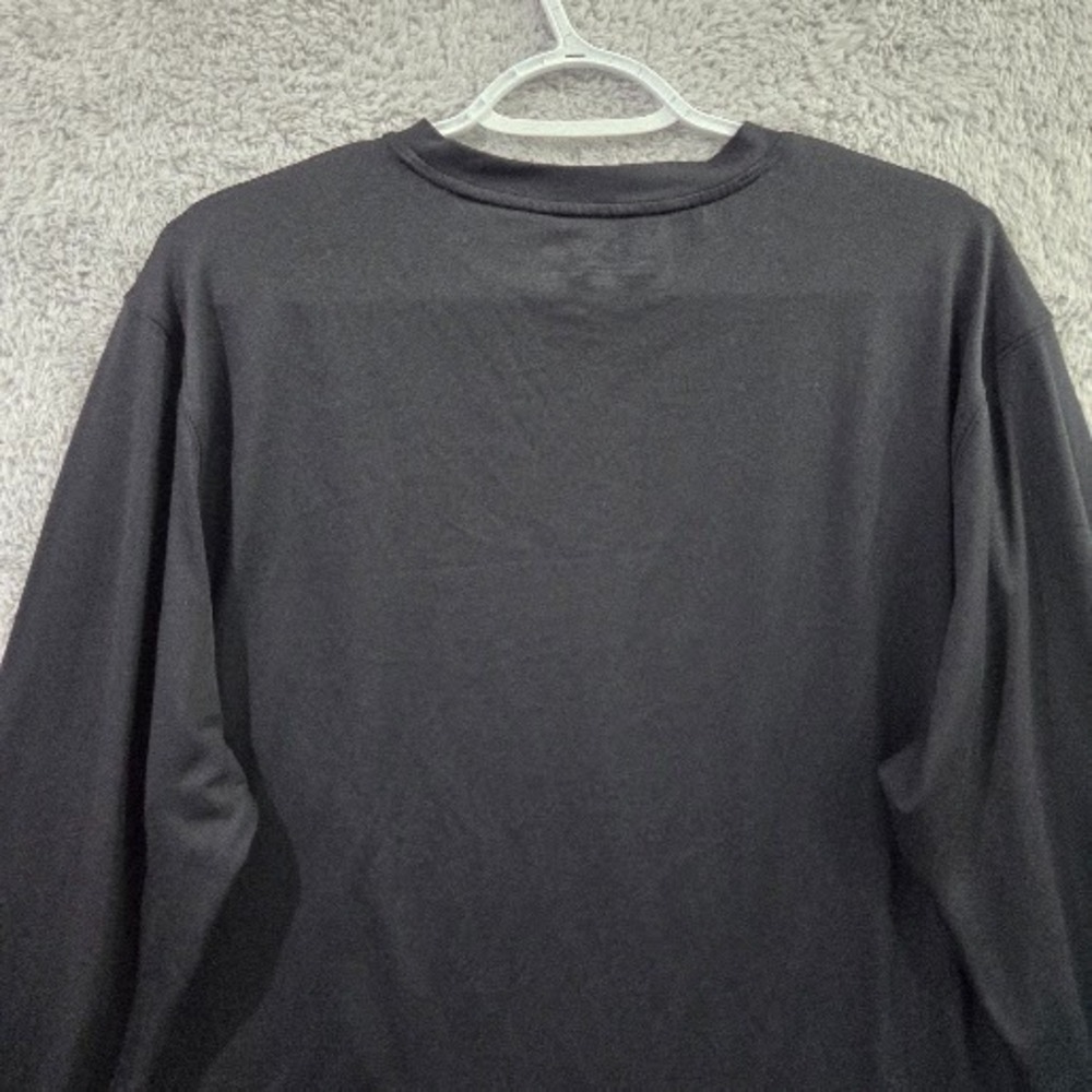 Under Armour HeatGear Men's XL Long Sleeve Shirt Black Loose Fit Performance Tee - Picture 8 of 9